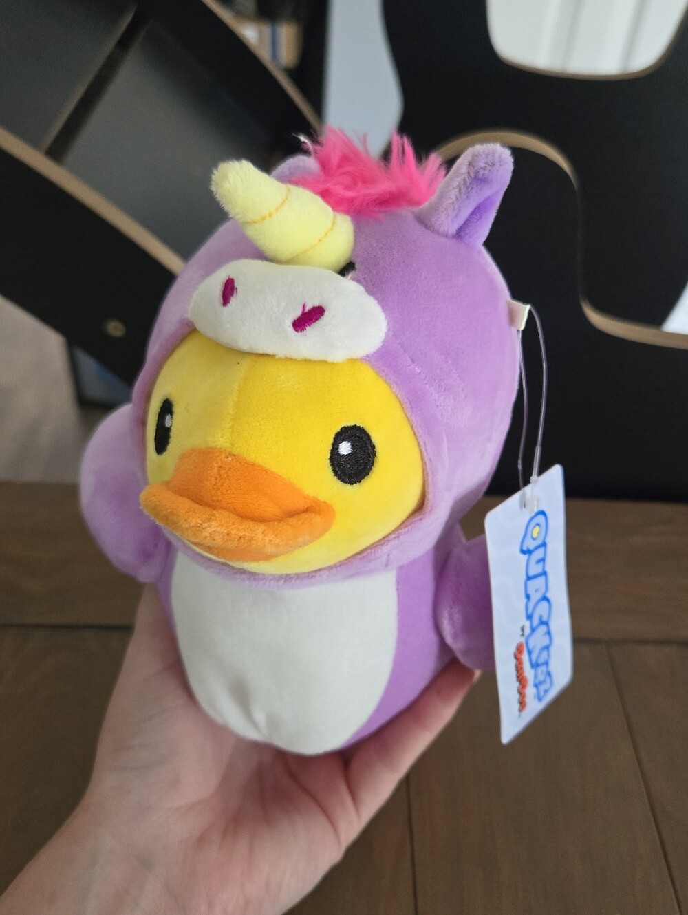 Plush Duck in Purple Unicorn Costume New With Tags Quackers